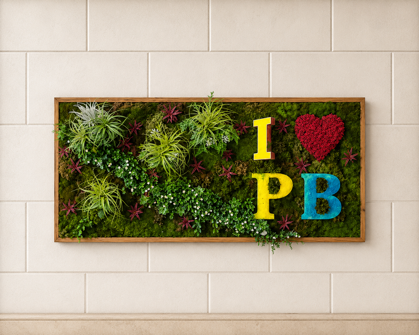 Detailed tropical fern and foliage arrangement