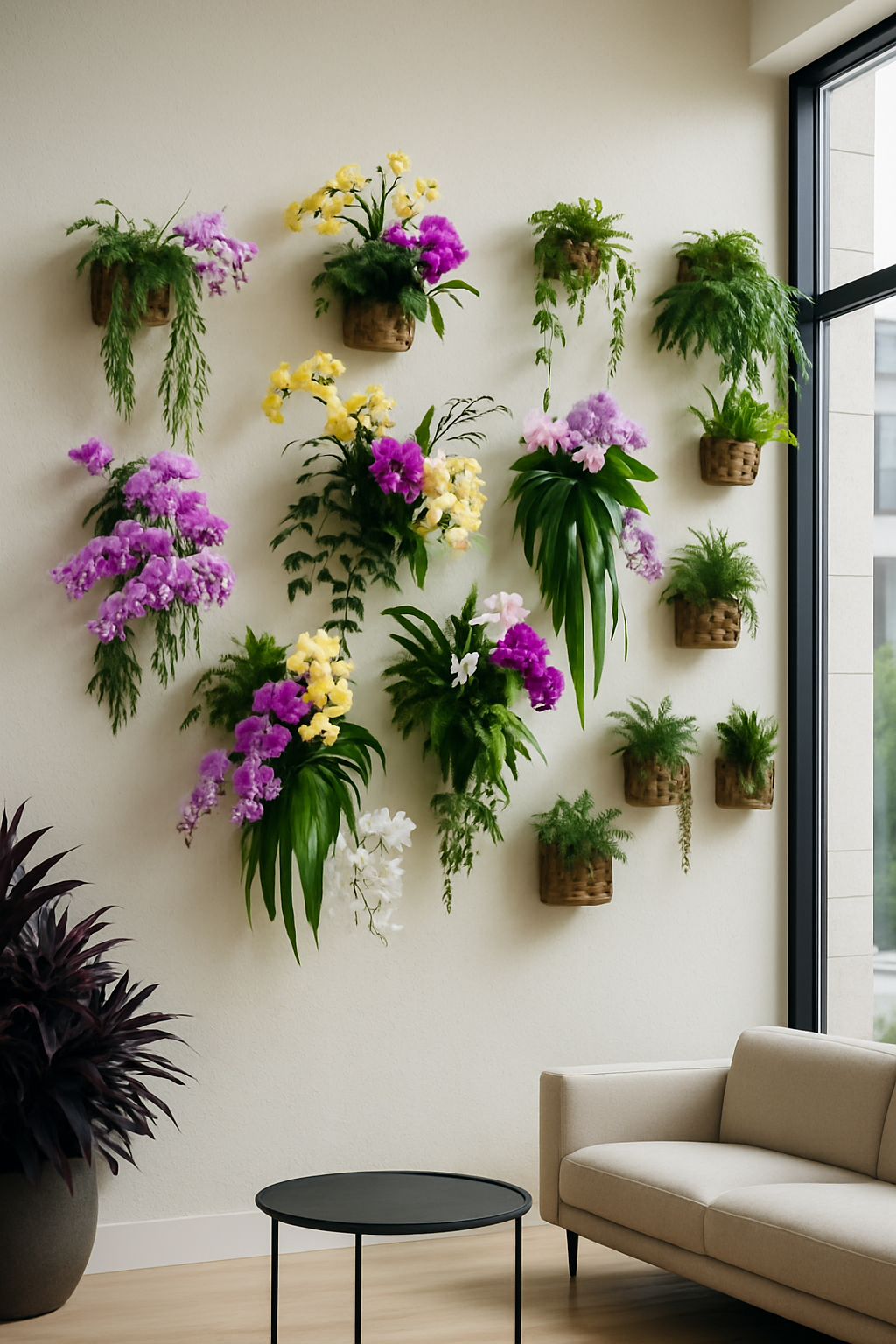 After view of a living wall renewal by Claudia Helander Garden Designs